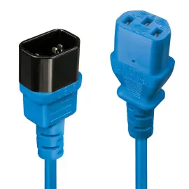 Rallonge secteur C14 vers C13 bleu 1 m - Lindy photo du produit