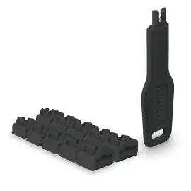 Verrous de ports RJ45 10 pi&egrave;ces avec cl&eacute; noir - Lindy photo du produit
