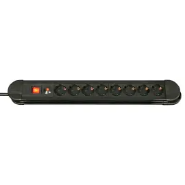 Multiprise 8 prises Schuko avec interrupteur noir - Lindy photo du produit