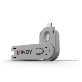 Cl&eacute; pour bloqueur de port USB A blanc - Lindy photo du produit