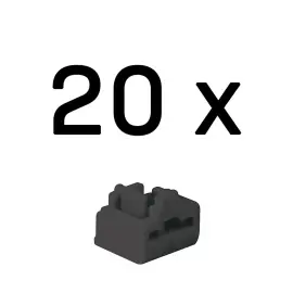 Lot de 20 bloqueurs de port RJ45 noir - Lindy photo du produit