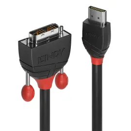 C&acirc;ble HDMI vers DVI-D Black Line 1 m - Lindy photo du produit