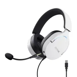 Casque gaming filaire &agrave; arceau GXT 490 Fayzo USB-A noir et blanc - Trust photo du produit