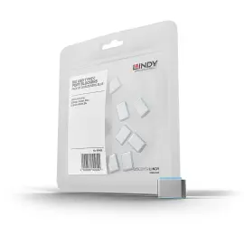 Bloqueurs de port USB C bleu 10 pi&egrave;ces - Lindy photo du produit