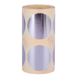 Rouleau gommettes rondes &Oslash; 45 mm argent - Apli photo du produit