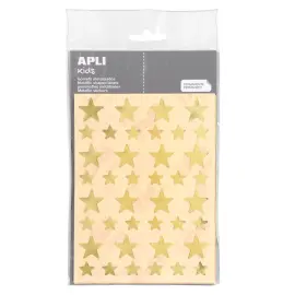 Gommettes &eacute;toiles or 17 feuilles - Apli photo du produit
