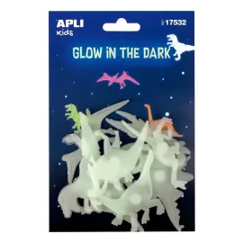 Stickers dinosaures luminescents - 9 unit&eacute;s - Apli photo du produit
