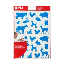 Gommettes animaux de la ferme couleurs assorties 10 feuilles - Apli photo du produit