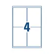25 Planches de 4 étiquettes blanches enlevables laser - 99,1x139mm - Avery photo du produit