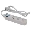 Bloc multiprises 3 prises - C&acirc;ble 1,5 m - Avec interrupteur photo du produit