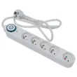 Bloc multiprises 5 prises - C&acirc;ble 4 m&egrave;tres - Avec interrupteur photo du produit