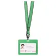 20 Porte-badge pochette ferm&eacute;e 60 x 90 mm - Vert photo du produit