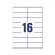 100 Planches de 16 étiquettes blanches multi-usages AVERY 105x35mm photo du produit