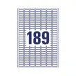 25 Planches de 189 étiquettes blanches enlevables - 25,4x10mm - AVERY photo du produit
