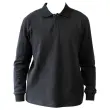 Polo noir manches longues homme taille s photo du produit