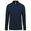 Polo piqué manches longues homme navy taille s photo du produit