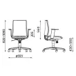 Siège ergonomique synchrone décalé Intrata - Assise gris foncée, dossier noir - Nowy Styl photo du produit