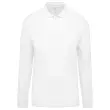 Polo piqué manches longues homme blanc taille 3xl photo du produit