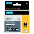 Ruban RHINO DYMO 18842 - 5,5 m x 9 mm - Texte noir sur fond blanc photo du produit