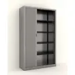 Armoire haute à rideaux - 198 x 120 cm - Alu photo du produit