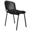 Chaise d'accueil visiteur &agrave; dossier r&eacute;sille Iso - Noir photo du produit