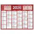 Calendrier de banque 2026 rouge 12 mois - 17,5 x 13,5 cm - BOUCHUT GRANDREMY photo du produit