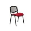 Chaise confort Iso -  Assise rouge - Dossier noir photo du produit