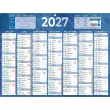 Calendrier de banque bleu 13 mois - 42x32 cm - BOUCHUT GRANDREMY photo du produit