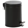 Collecteur &agrave; p&eacute;dale avec bac int&eacute;rieur en plastique - 5L - Noir photo du produit