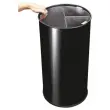 Collecteur tri s&eacute;lectif  - 3 compartiments - 60L - Noir. photo du produit