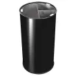 Collecteur tri s&eacute;lectif  - 3 compartiments - 60L - Noir. photo du produit