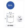 Cendrier mural - 1,5L - Noir - Probbax photo du produit