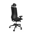 Siège ATILA ERGO tissu noir accotoirs 4D et têtière 3D monté photo du produit