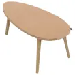 Table basse upcycl&eacute;e Bellecombe - 95 x P 50 cm - Camel photo du produit