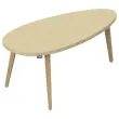 Table basse upcyclée Bellecombe - 95 x P50 cm - Sable photo du produit