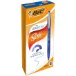 12 Stylos bille Atlantis Soft - Bleu + 1 surligneur jaune offert - BIC photo du produit