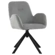 2 Fauteuil Chin&eacute; Gris avec Dossier Hautc- Pieds Pyramidal M - Generique photo du produit