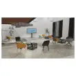 2 Fauteuil Arco jaune pied bois monté photo du produit