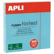 Notes Adhésives75x75mm Bleu Pastel Repositionnable - 100 Feuilles - APLI photo du produit