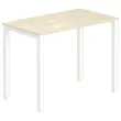 Table haute rectangulaire 140 x 80 Acacia /Blanc photo du produit