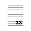 100 Planches de 33 &eacute;tiquettes &agrave; coins carr&eacute;s - 70 x 25 mm - Fiducial photo du produit