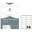 100 Planches de 14 étiquettes à coins ronds - 105 x 39 mm - Fiducial photo du produit