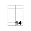 100 Planches de 14 étiquettes (soit 1 400 étiquettes) - Coins carrés - 105 x 42 mm - Fiducial photo du produit
