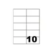 100 Planches de 10 étiquettes blanches - Coins carrés - 105 x 57 mm - Fiducial photo du produit
