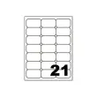 100 Planches de 21 étiquettes à coins ronds - 63,5 x 38,1 mm - Fiducial photo du produit