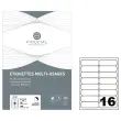 100 Planches d'&eacute;tiquettes &agrave; coins ronds - 99,1 x 33,9 mm - Fiducial photo du produit