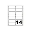 100 Planches d'&eacute;tiquettes Fiducial coins ronds 99,1 x38,1mm 1400 &eacute;tiq/bte photo du produit