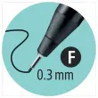 Stylo-feutre SENSOR F - Pointe fine - Bleu - Stabilo photo du produit