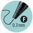 Stylo-feutre SENSOR F - Pointe fine - Noir - STABILO photo du produit