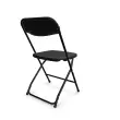 Chaise d'accueil pliante en polypropyl&egrave;ne - Noir photo du produit